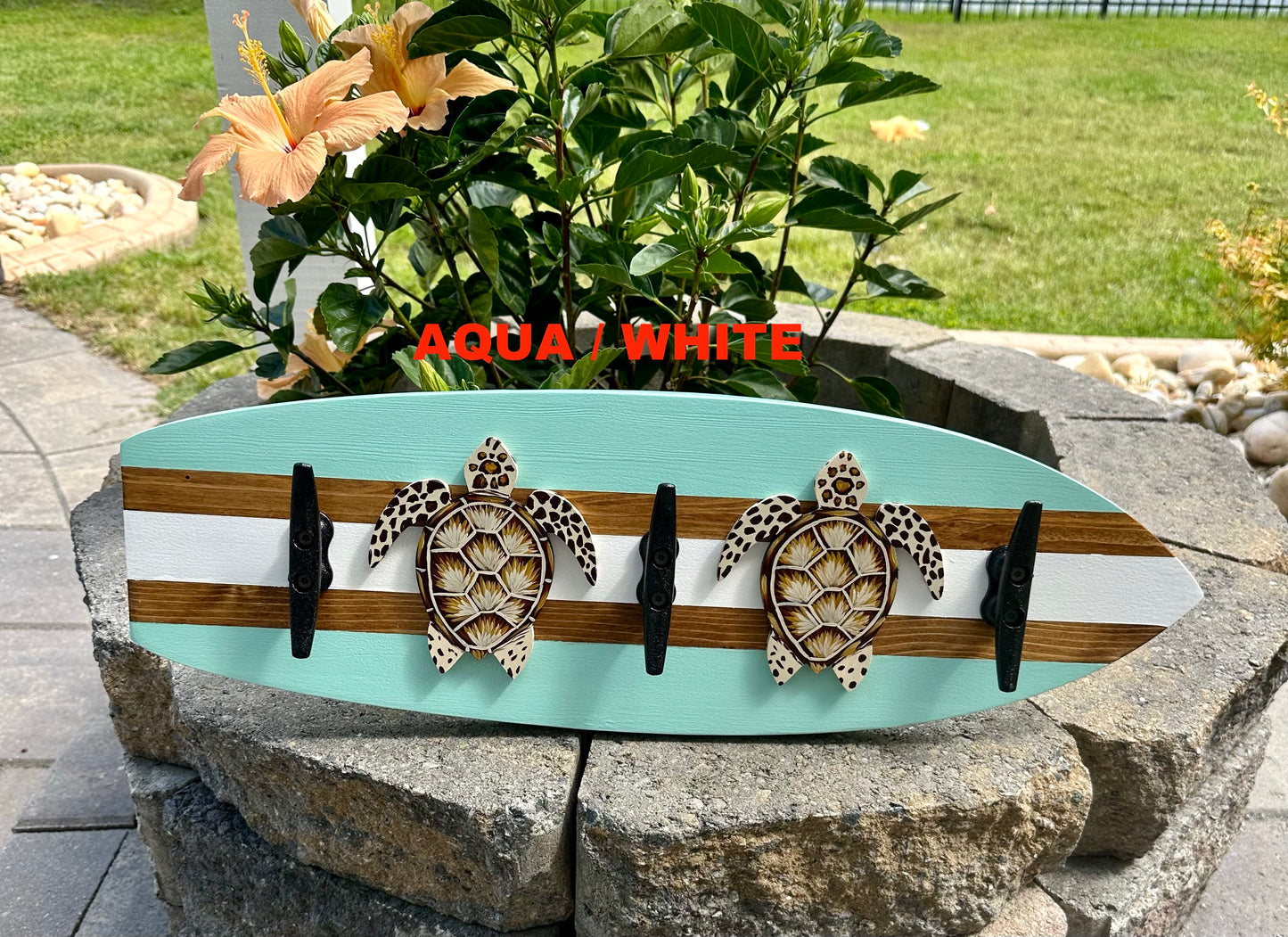 Sea Turtle Surfboard Beach Towel Rack (3 Sizes Available)