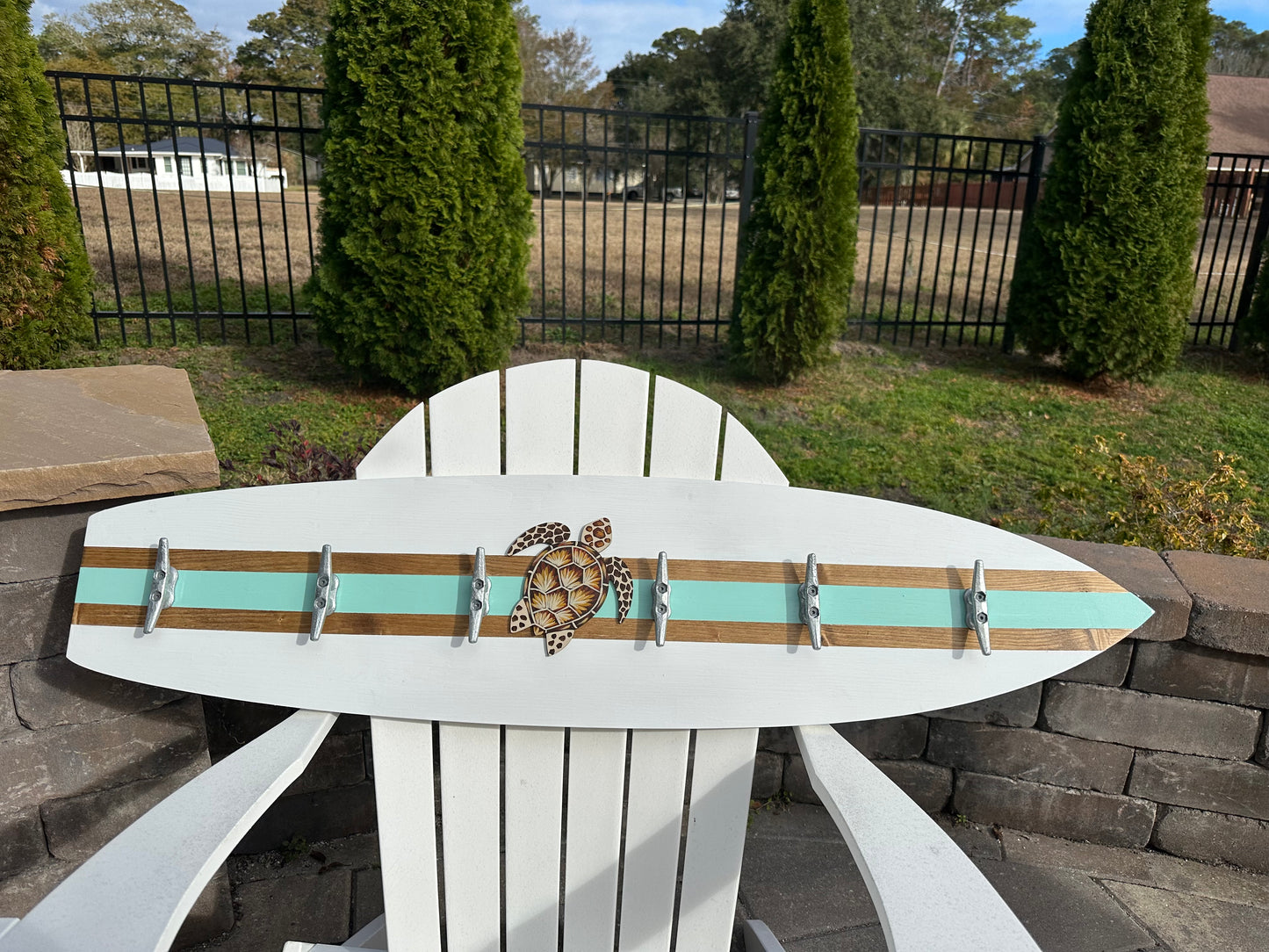 Sea Turtle Surfboard Beach Towel Rack (3 Sizes Available)