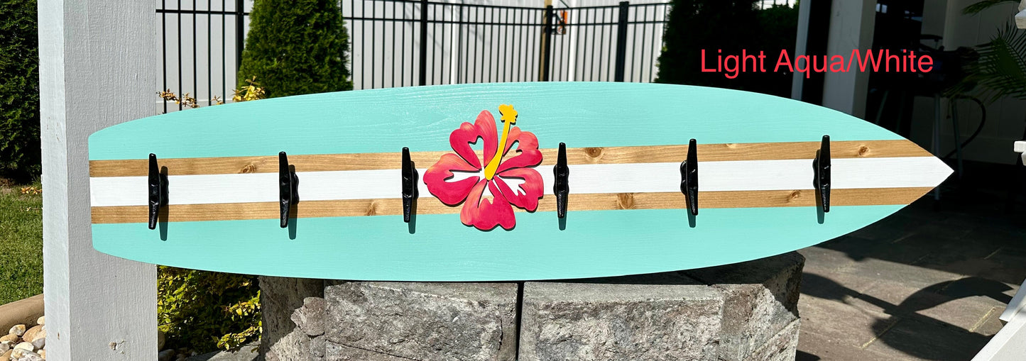 Hibiscus Surfboard Beach Towel Rack (3 Sizes Available)
