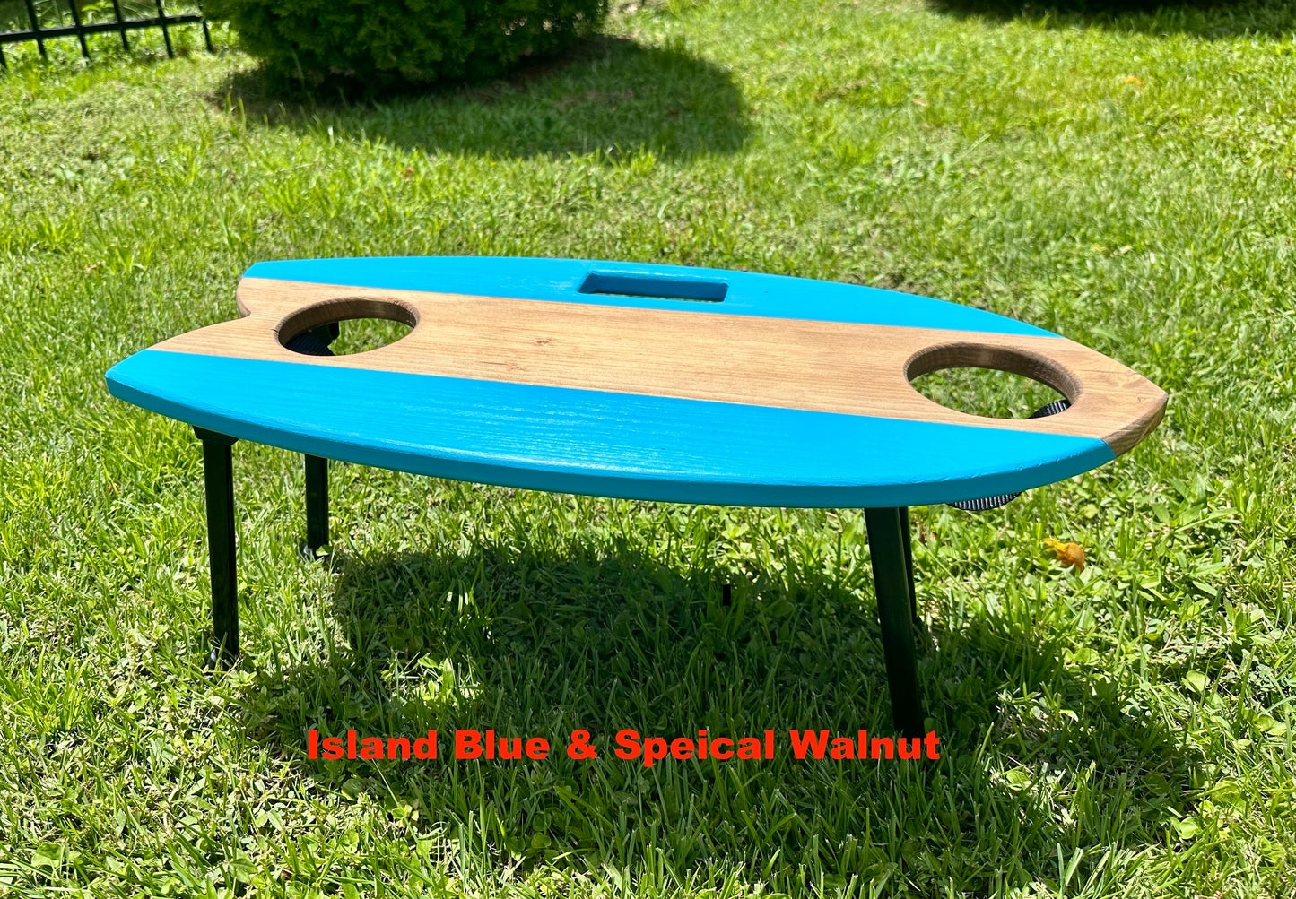 Portable Surfboard Table with folding legs- Personalization Optional