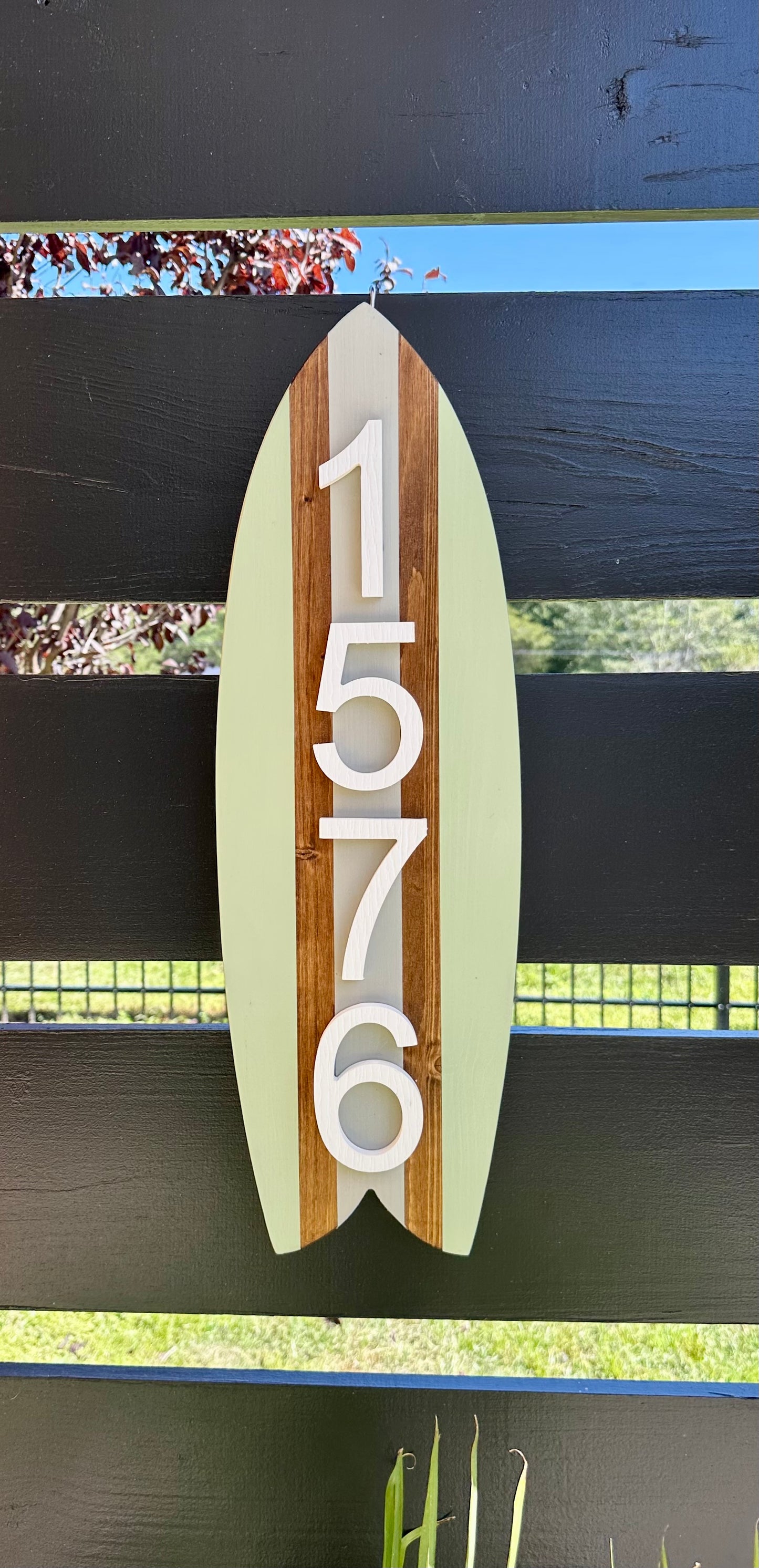 Surfboard Address Sign