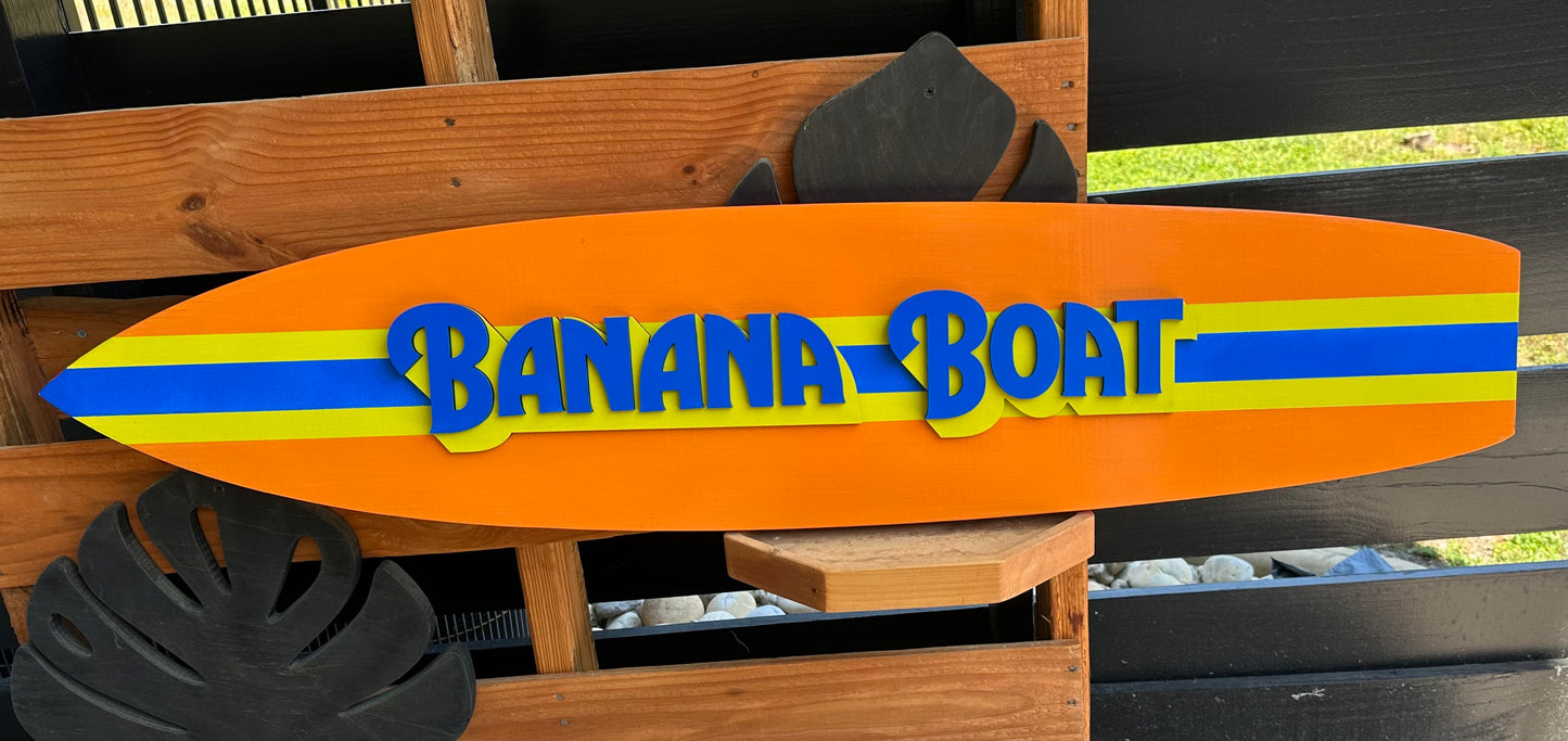 Hawaiian Tropic / Banana Boat Surfboard (ACCOUNT REPS ONLY)