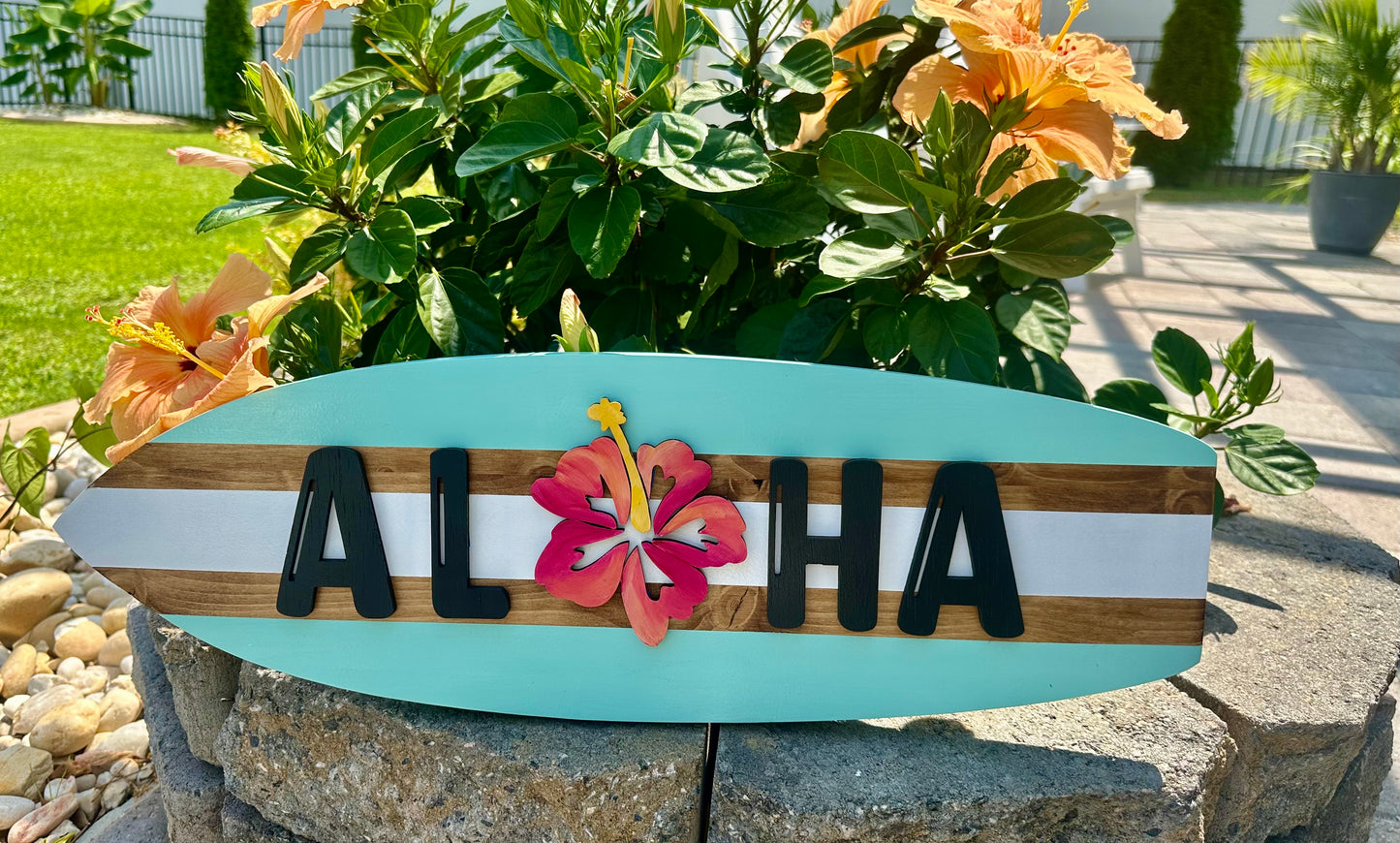 ALOHA Surfboard Horizontal Sign (2 Sizes Available)
