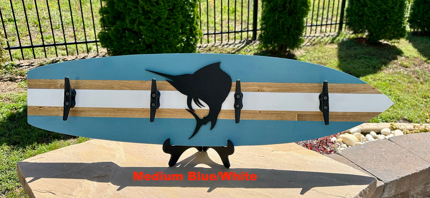 Sailfish Surfboard  Beach Towel Rack (3 Sizes Available)