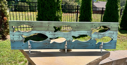 Fish Towel Rack 36" w/ 3 Cleats