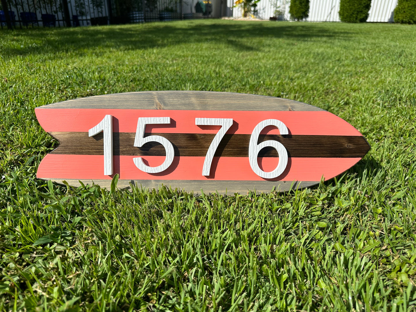 Surfboard Address Sign
