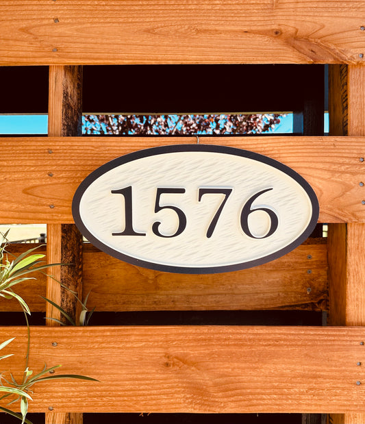 PVC Oval Address Sign