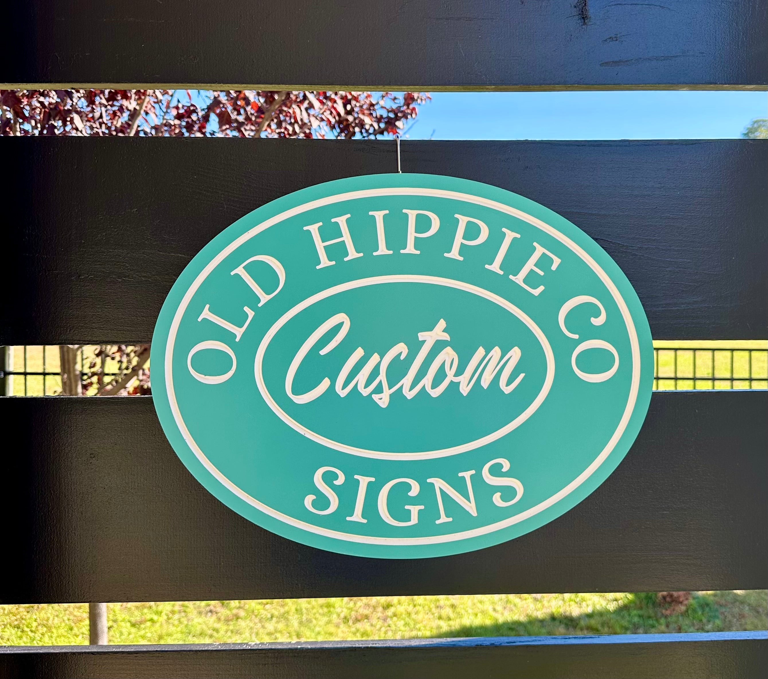 Custom Engraved Oval Outdoor PVC Sign – Personalized, Durable ...