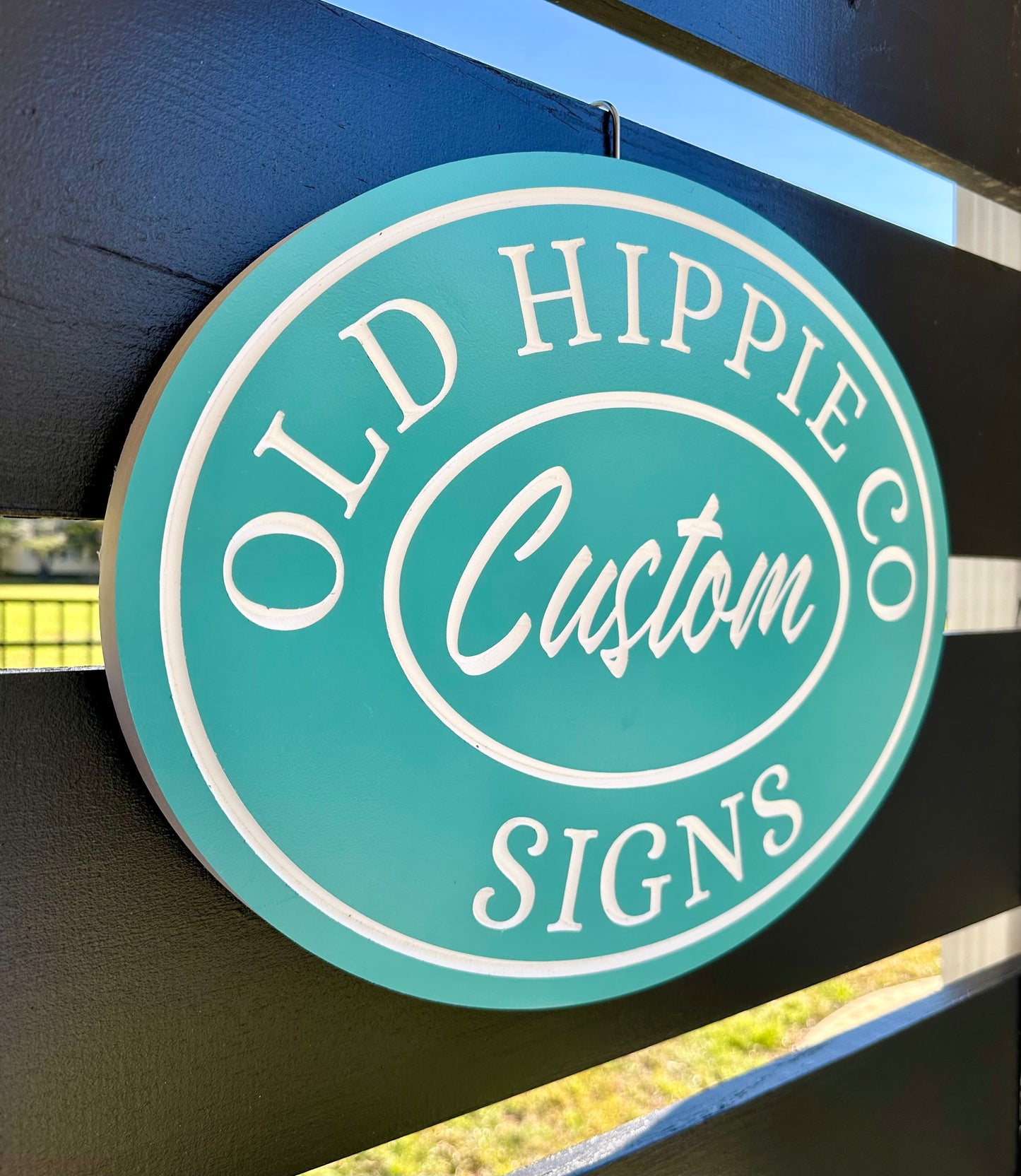 Custom Engraved Oval Outdoor PVC Sign