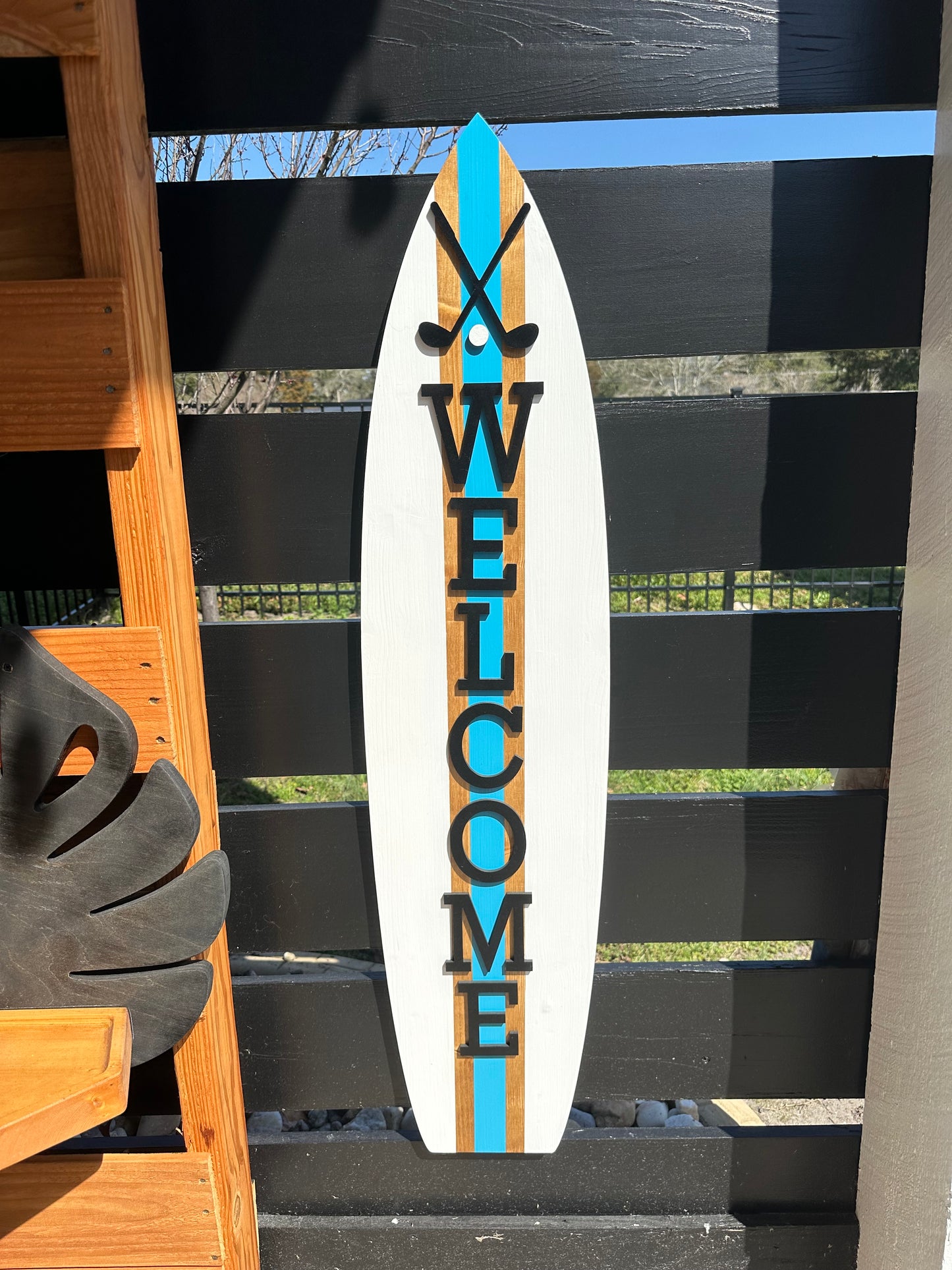 Surfboard WELCOME Golf Clubs Vertical Sign(4 Sizes Available)